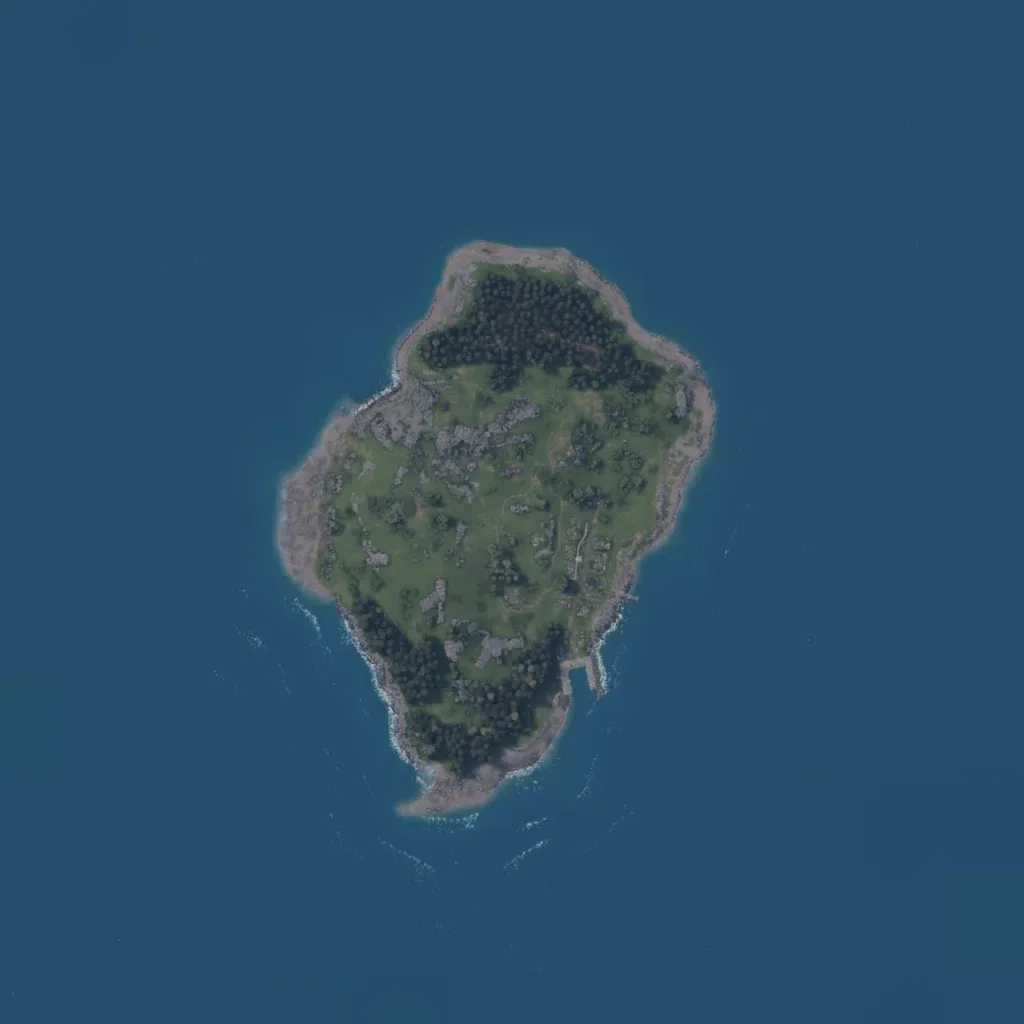 Overview map of Alder Island