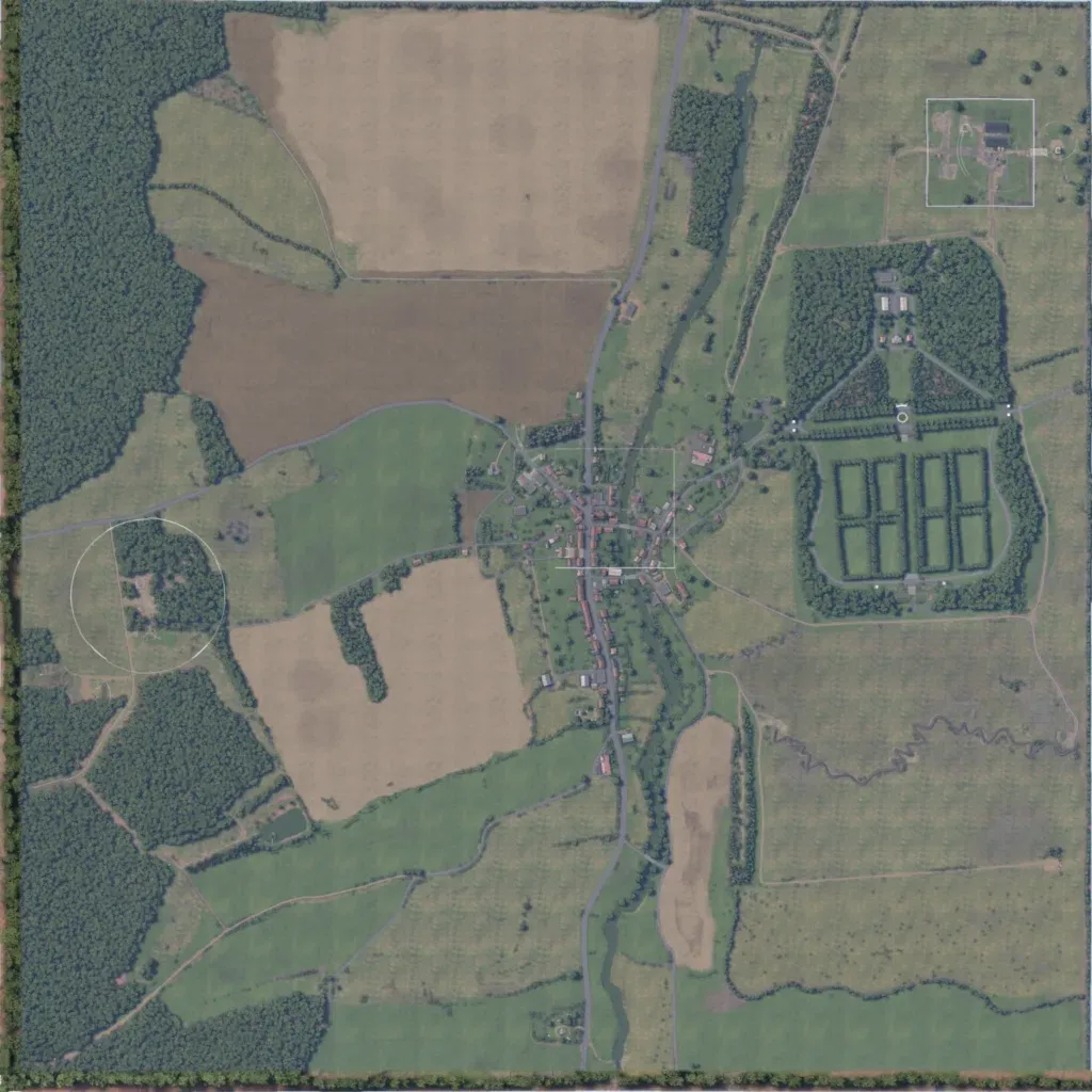 Overview map of Artillery Village Assault
