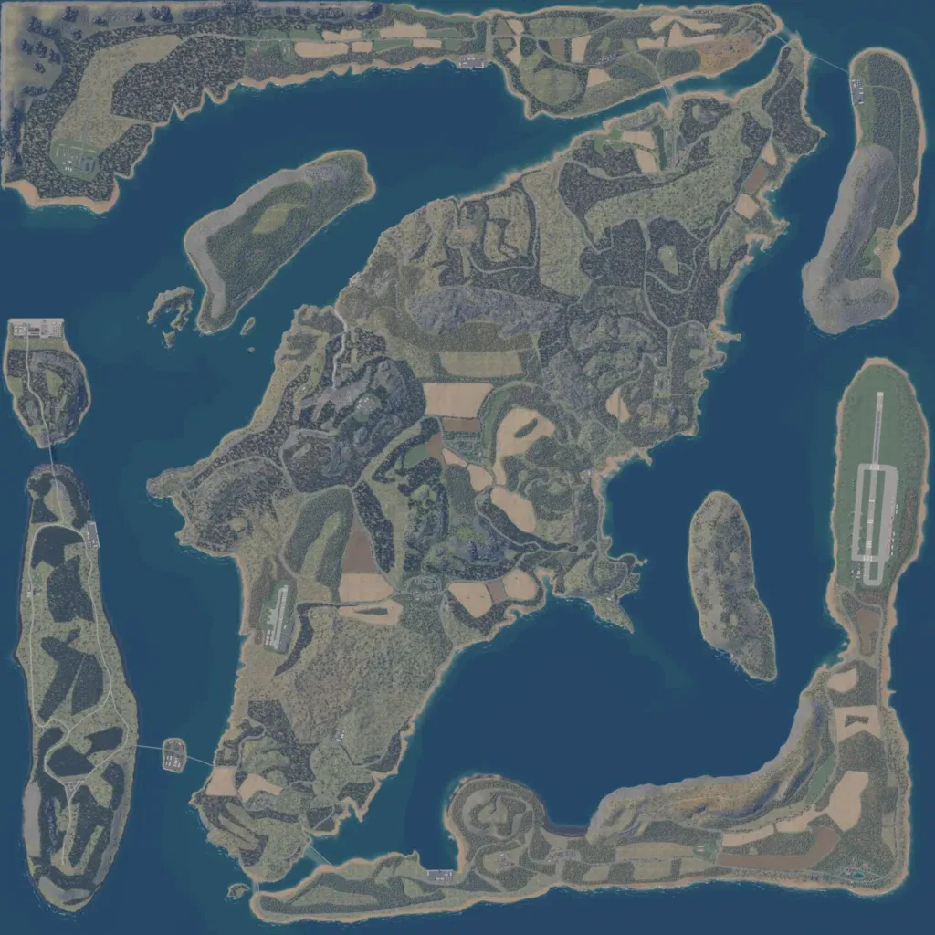 Overview map of Atios Islands Warfare