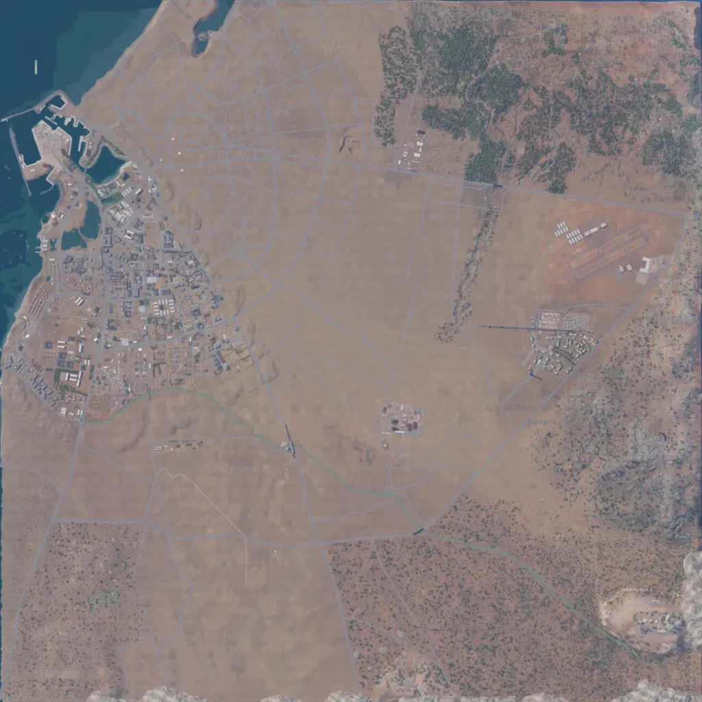 Overview map of Benghazi Libya