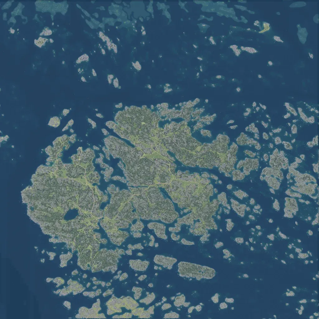 Overview map of Chokar Island