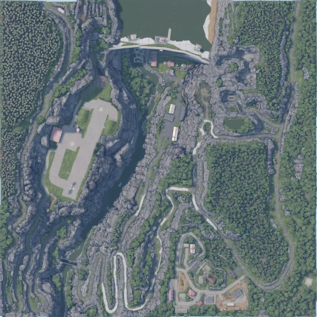 Overview map of Contra Dam