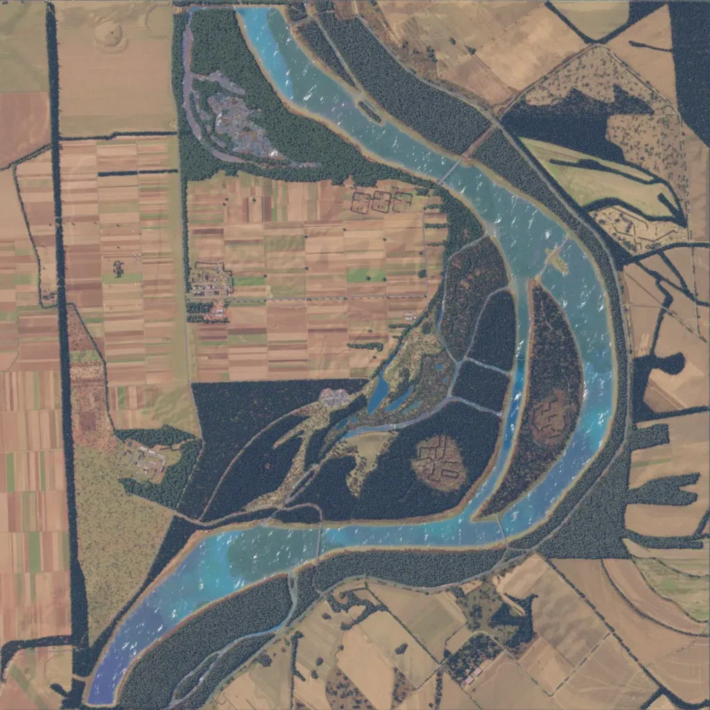 Overview map of Danube River