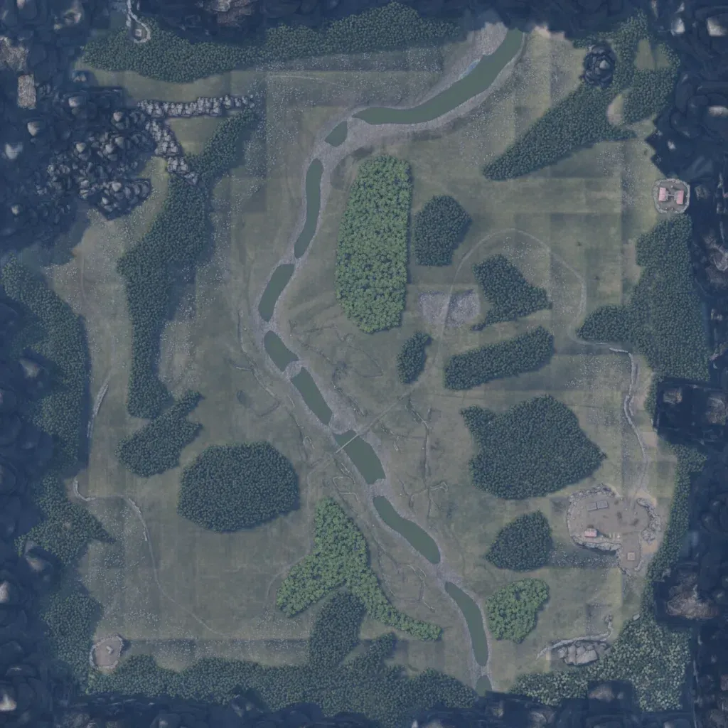 Overview map of Dejulka Battle Grounds