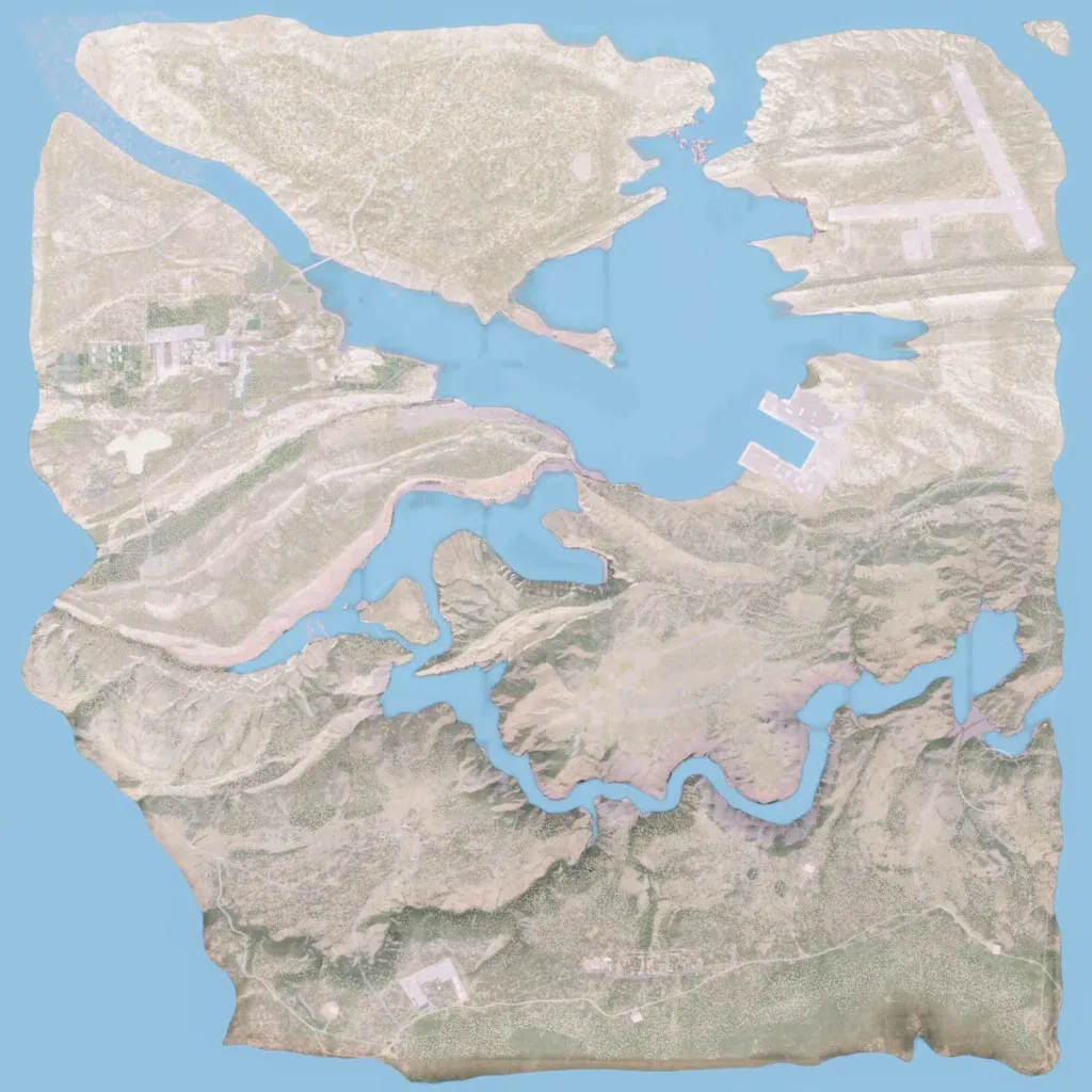 Overview map of Flaming Gorge Reforged