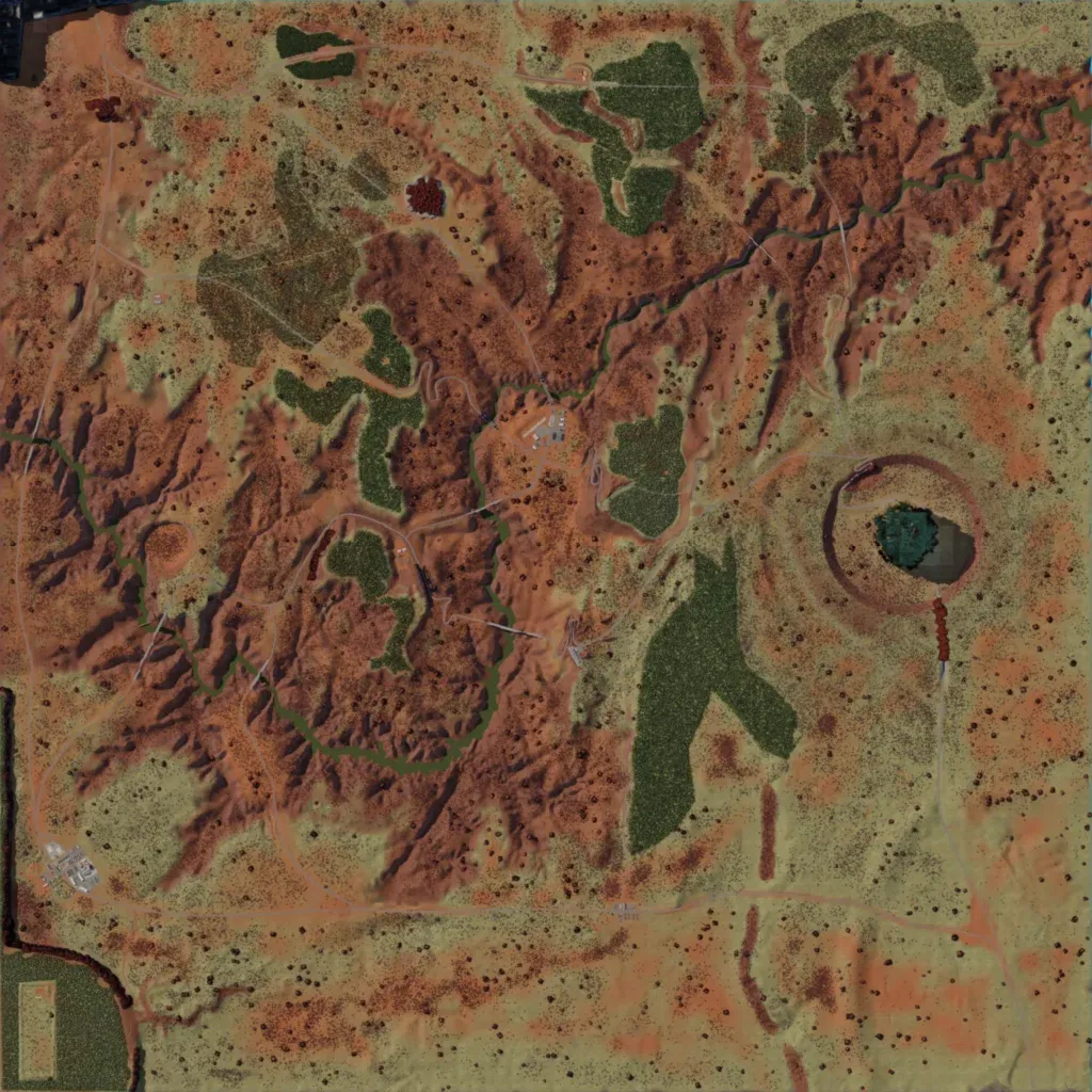 Overview map of Grand Canyon