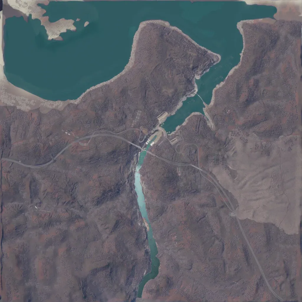 Overview map of Hoover Dam