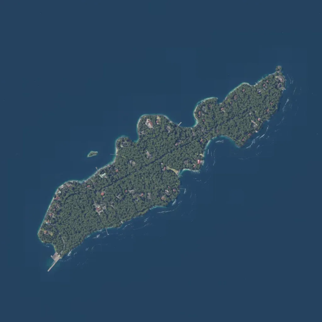 Overview map of Île Cadieux