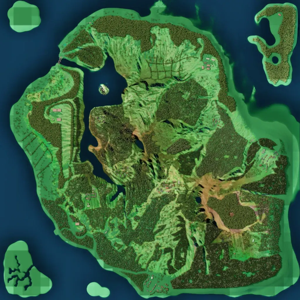 Overview map of Iron Island