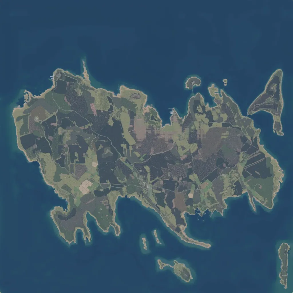 Overview map of Karlslo Island