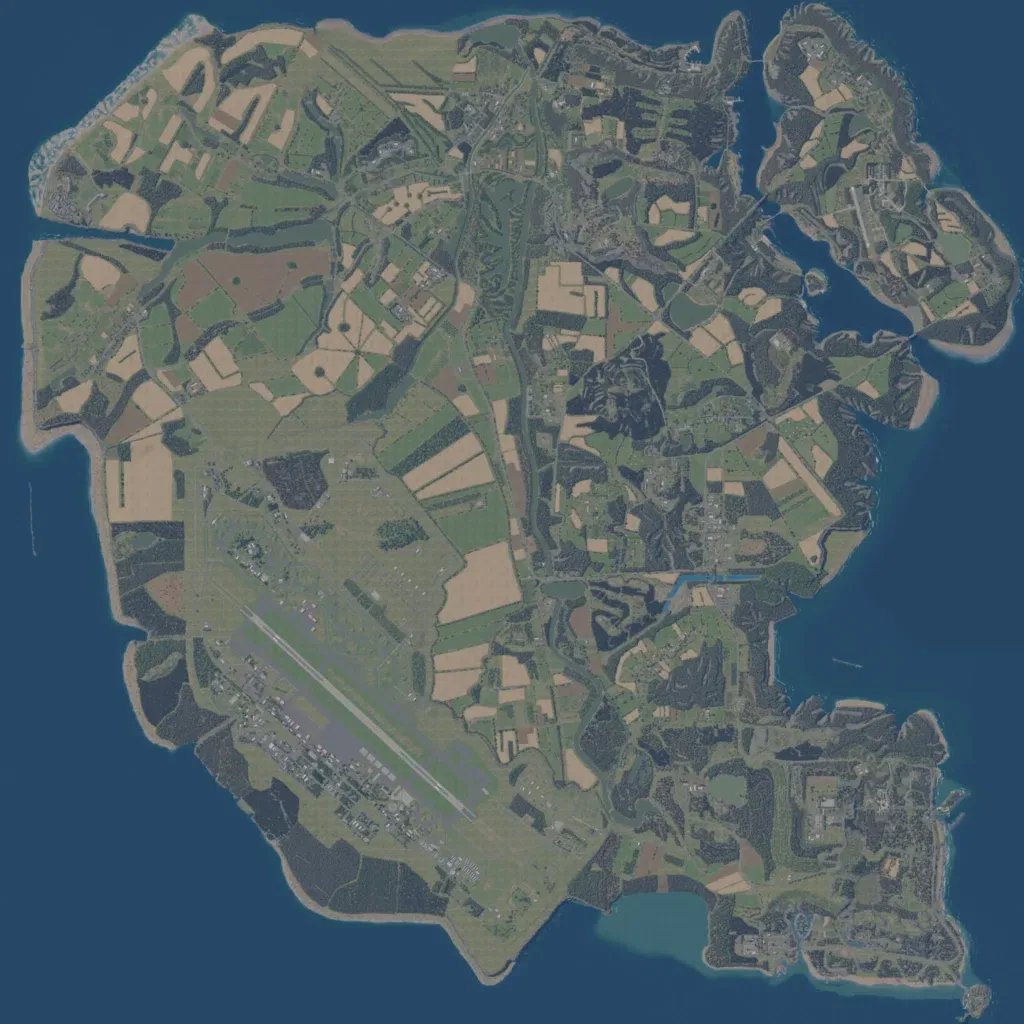Overview map of Merak Island