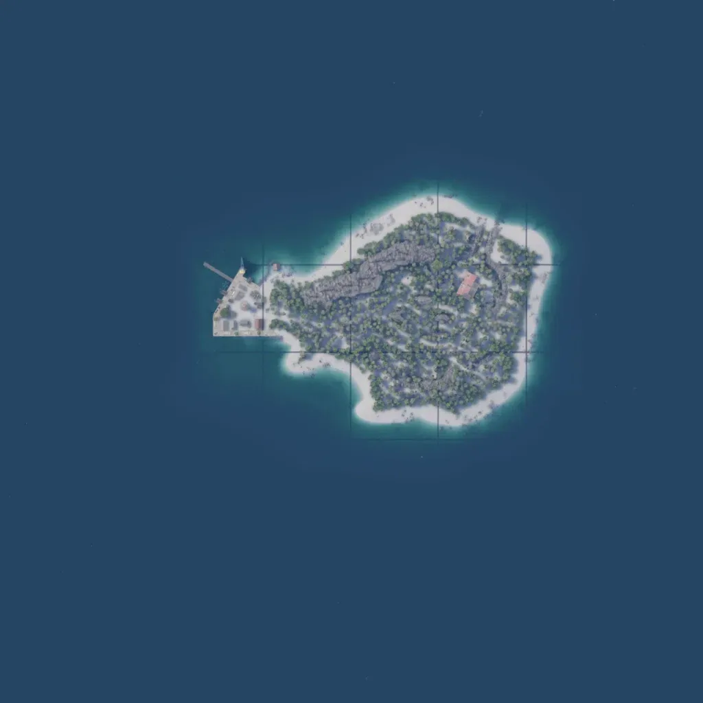 Overview map of Newat Island