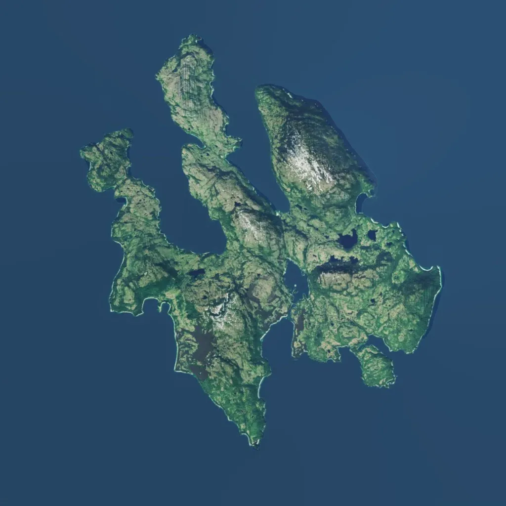 Overview map of Perry Island