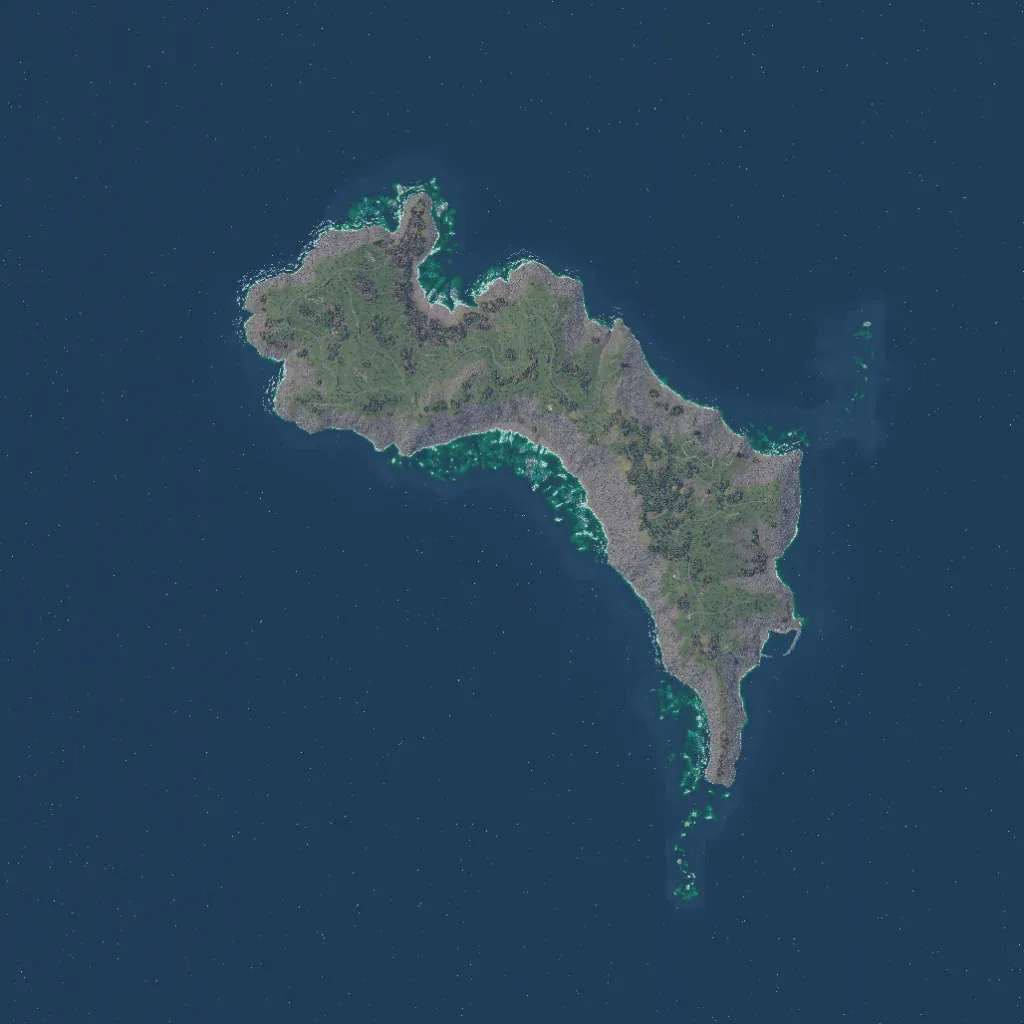 Overview map of Port Ostrov