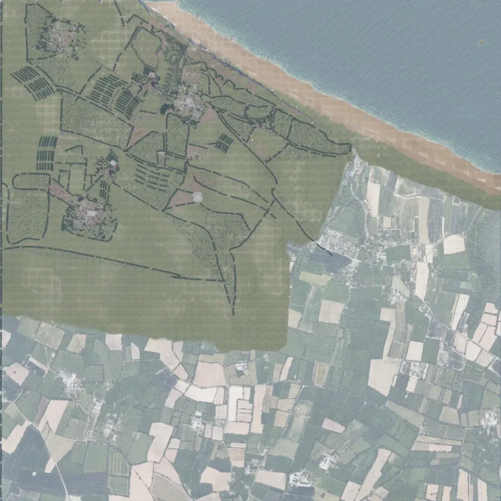 Overview map of Sas Omaha Beach