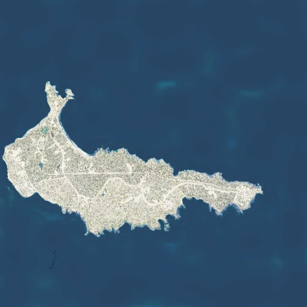 Overview map of Skirinka Island