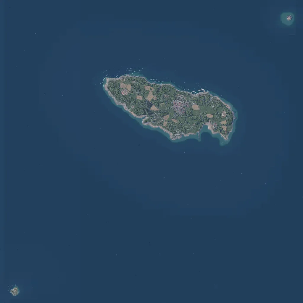 Overview map of Smoltey Island