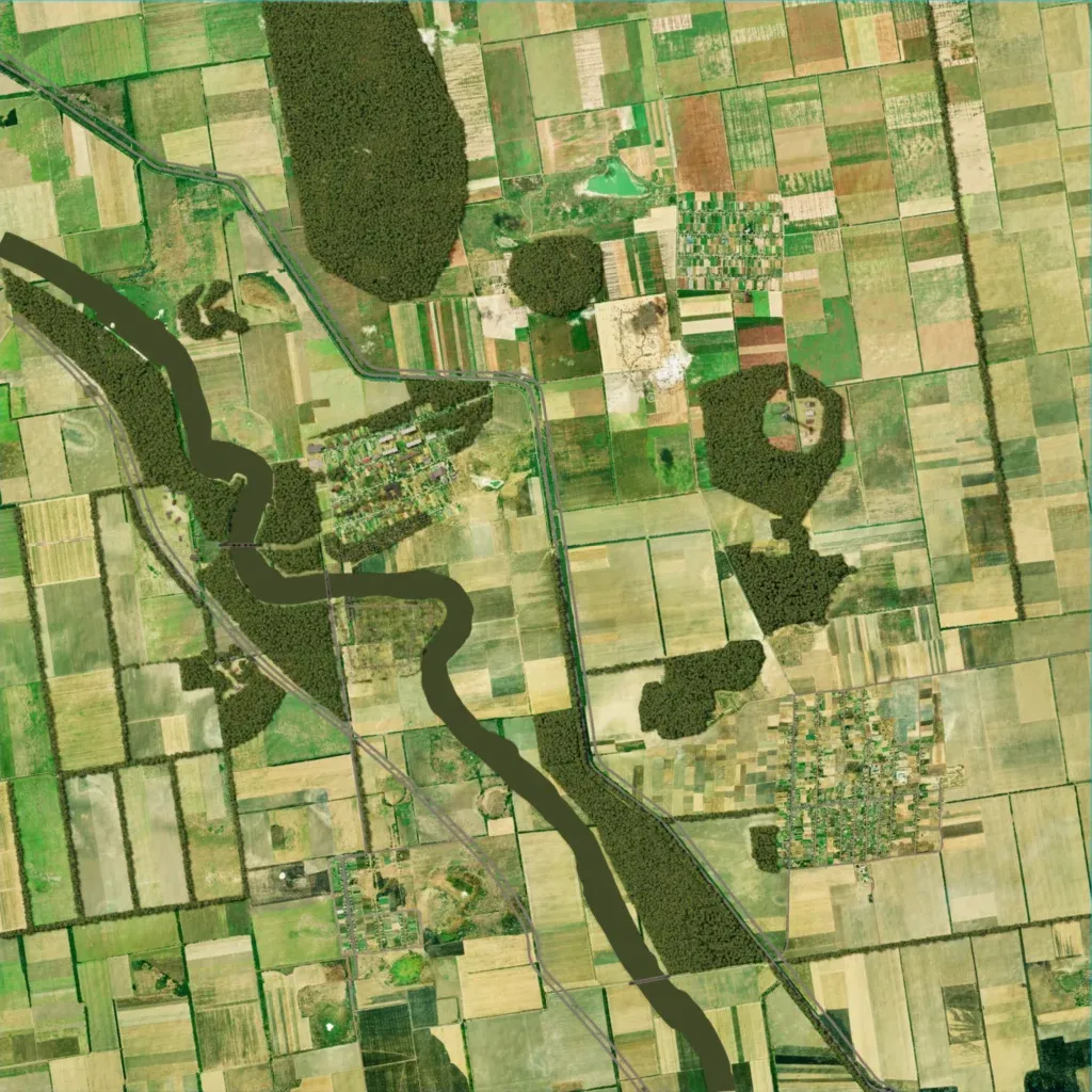 Overview map of Southern Kherson Oblast