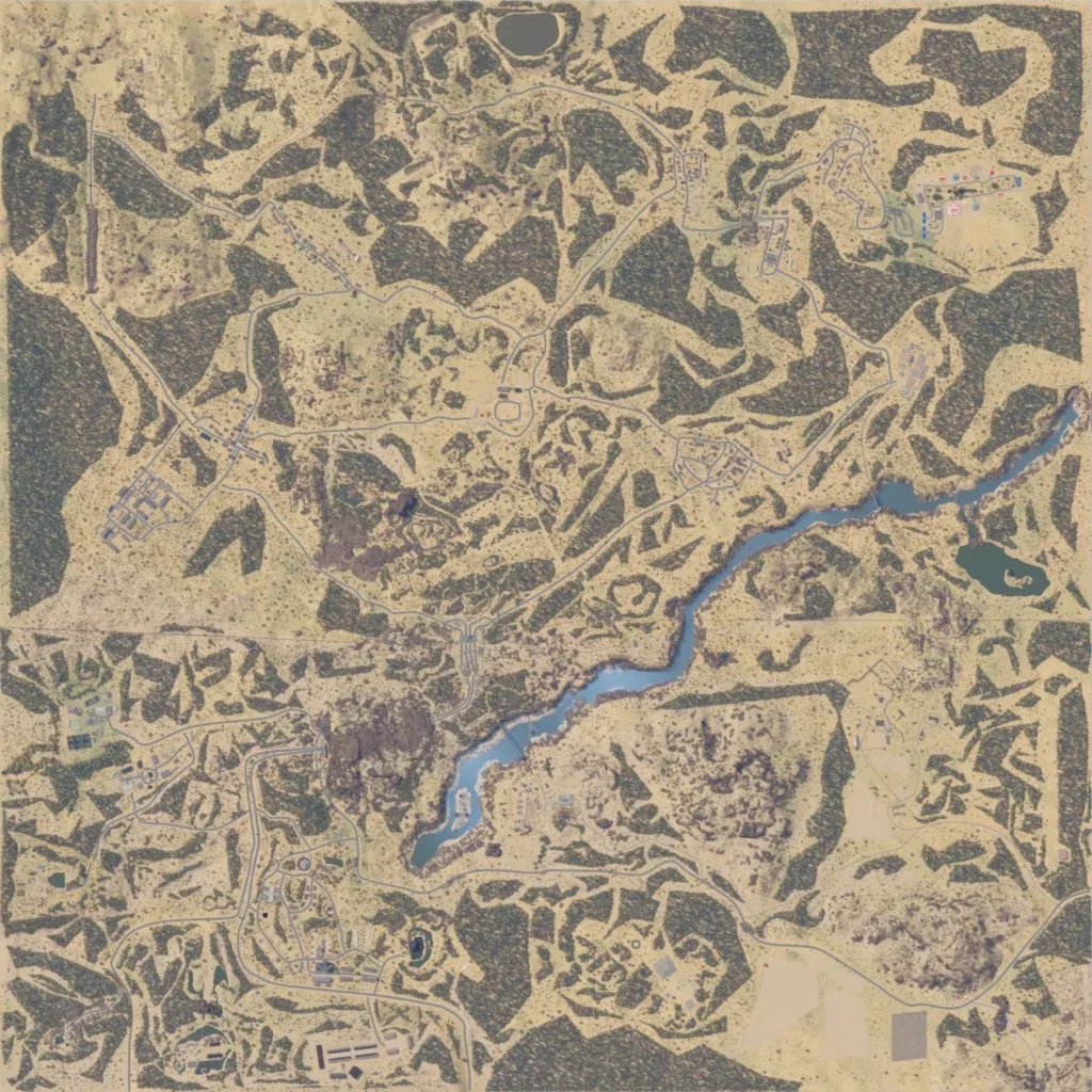 Overview map of Texas Border