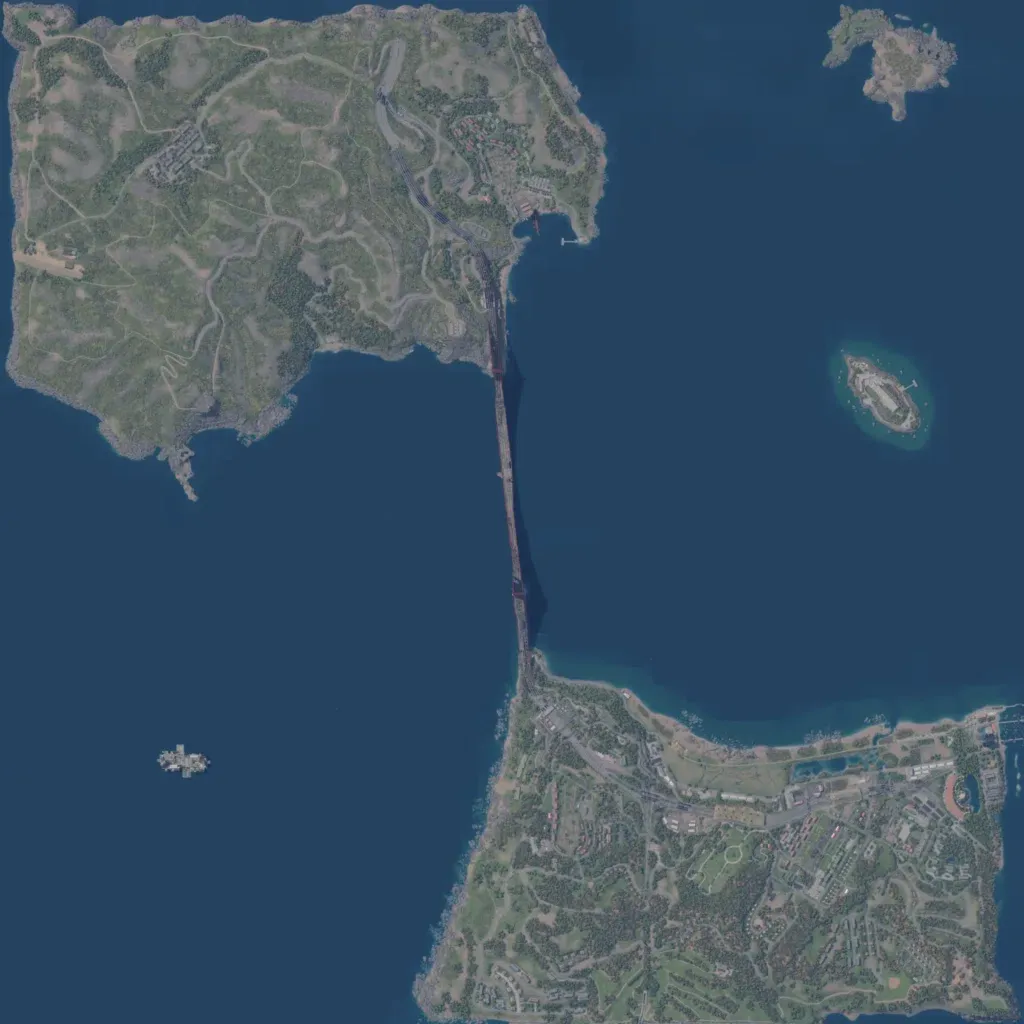 Overview map of The Golden Gate