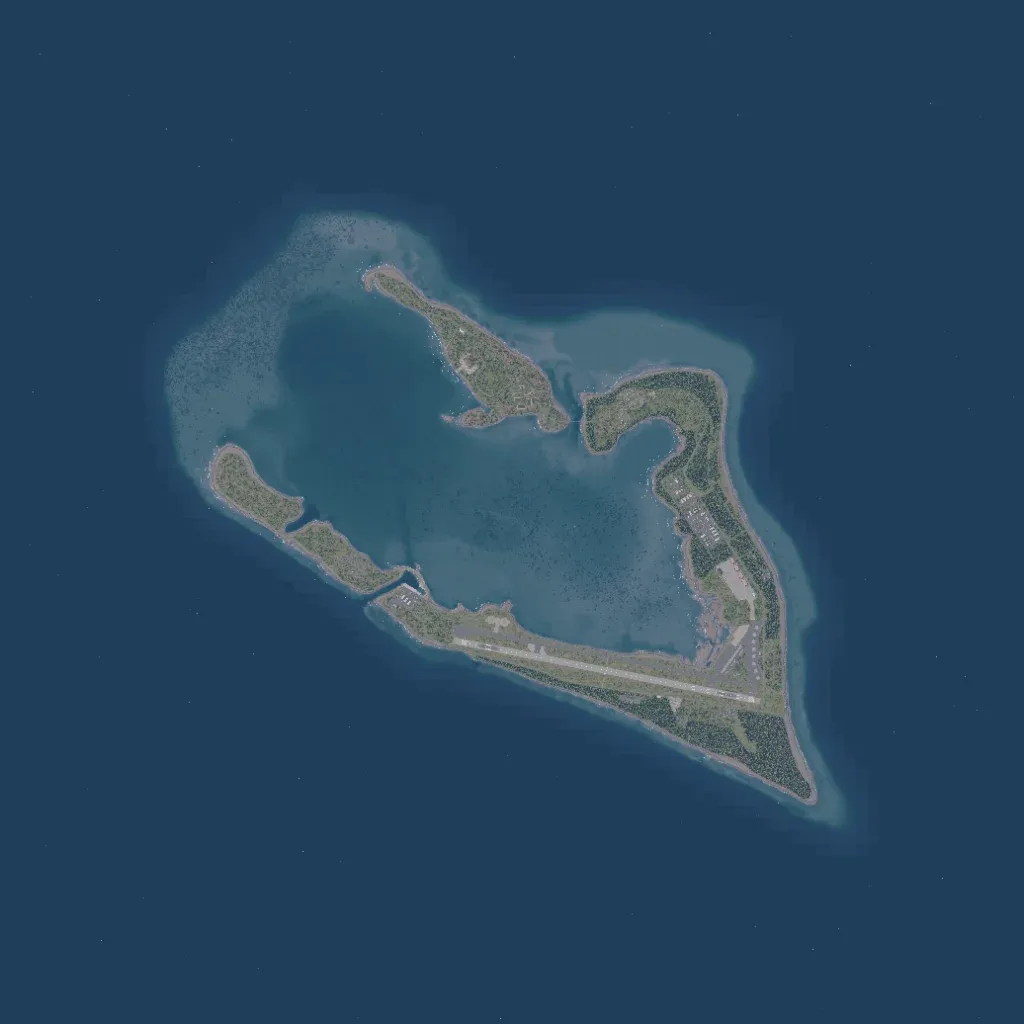 Overview map of Wake Island