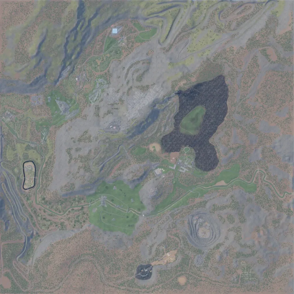 Overview map of Yosemite National Park 2077